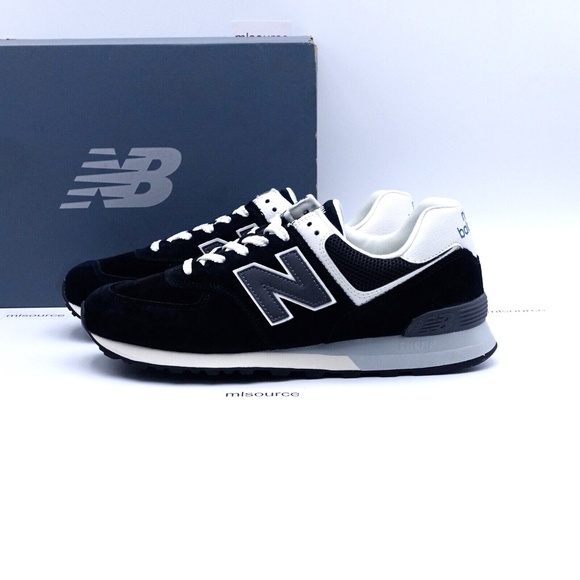 NEW New Balance 574 Sneakers U574BK2 Black/White/Grey